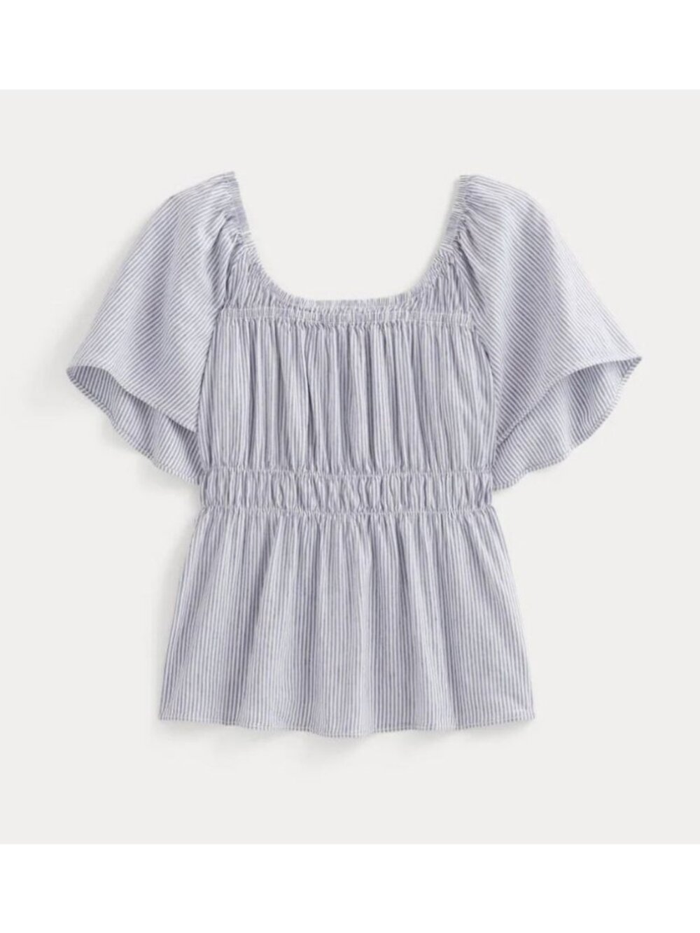 Everlane The Flutter-Sleeve Top in Stretch Linen Women's Size Small NWT!
